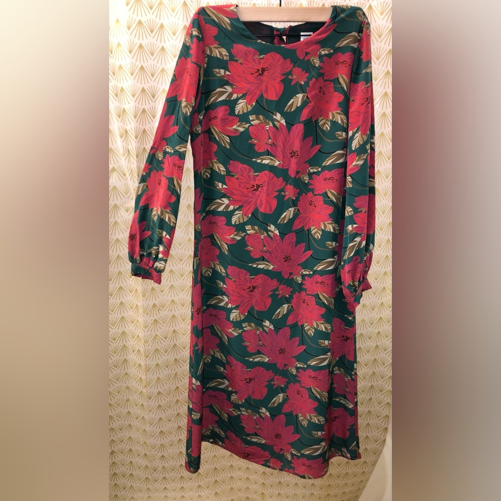 Anthropologie Seen Worn Kept Rosetta silk floral dress size 6